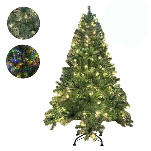 Xmas Light Up Tree Warm & Colourful Mixed 150cm 260led