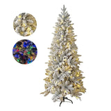 Xmas Light Up Snow Tree Warm & Colourful Mixed 180cm 260led In Australia - Darrahopens