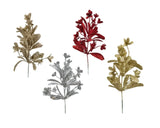 Bulk 36 Xmas Glitter Flower Pick 30cm 4 Asst In Australia - Darrahopens
