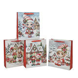 Elf Village Gift Bag Lrg 32x26x12cm 3 Asst In Australia - Darrahopens