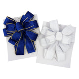 Bulk 12 Xmas White Tree Topper Bow 28x78cm In Australia - Darrahopens