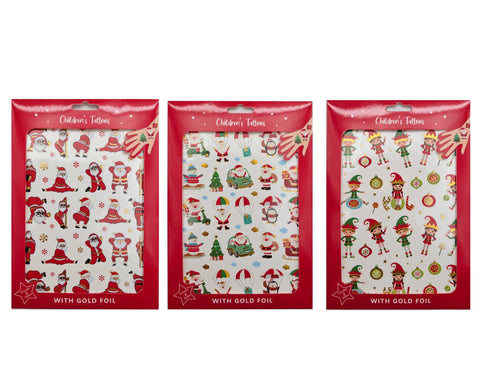 Bulk 36 Xmas tatto0 Stickers Foiled 11x16cm In Australia - Darrahopens