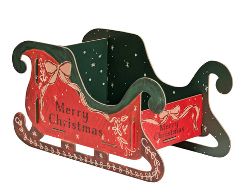 Bulk 12 Xmas Cardboard Sleigh 51x26x28cm In Australia - Darrahopens