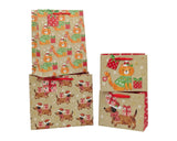 Bulk 48 Kraft Festive Pets Xmas Bag Foiled Xlrg 42x31x12cm 4 Asst In Australia - Darrahopens