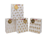 Bulk 48 Delux Foiled & Embossed Xmas Bag Xlrg 42x31x12cm 4 Asst In Australia - Darrahopens