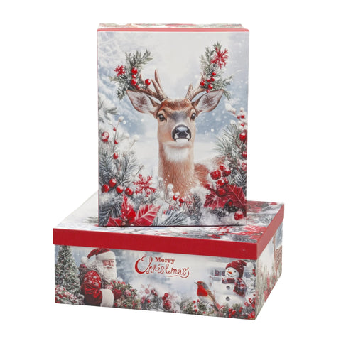 Bulk 2 Winter Magic Xmas Gift Box Set 18 43x34x16cm In Australia - Darrahopens