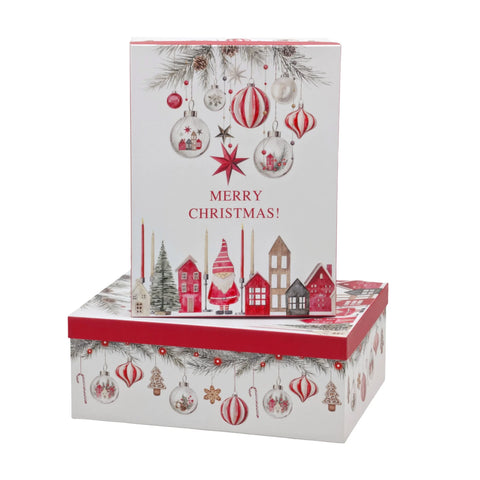 Bulk 2 Hanging Bauble Xmas Gift Box Set 18 43x34x16cm In Australia - Darrahopens