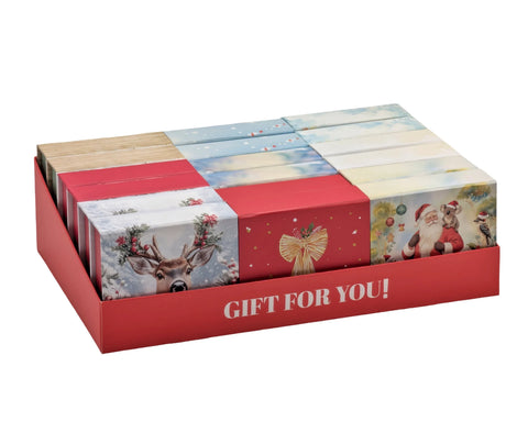 Bulk 36 Xmas Flip Lid Gift Card Holder 10.5x9.2x3cm In Australia - Darrahopens