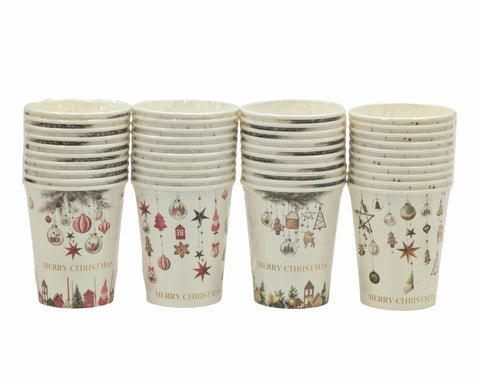 Bulk 48 Hanging Bauble Xmas Paper Cup 250ml pk10 In Australia - Darrahopens
