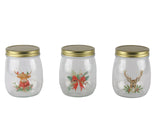 Bulk 24 The Xmas Icon Glass Jar 700ml 3 Asst