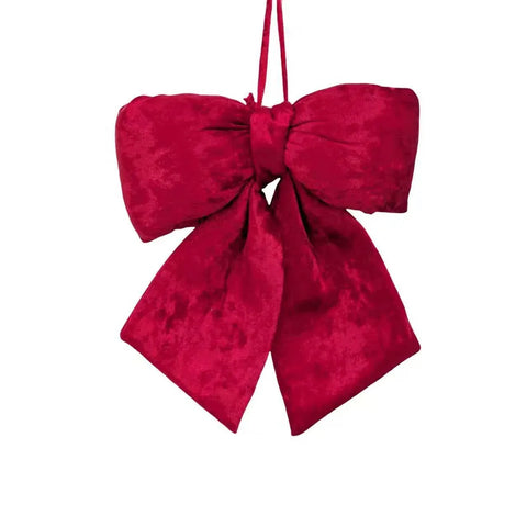 Bulk 12 Xmas Red Puffy Bow 30x40cm In Australia - Darrahopens
