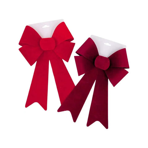 Bulk 24 Xmas Red & Burgundy Bow 22x38cm 2 Asst In Australia - Darrahopens