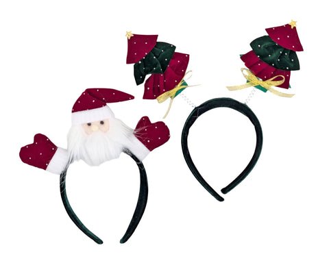 Bulk 24 Xmas Velvet Hair Band 20cm 2 Asst In Australia - Darrahopens
