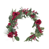 Bulk 4 Xmas Heritage Hydrangea & Berry Garland 150cm In Australia - Darrahopens