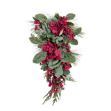 Bulk 4 Xmas Heritage Hydrangea & Berry Drop 71cm In Australia - Darrahopens