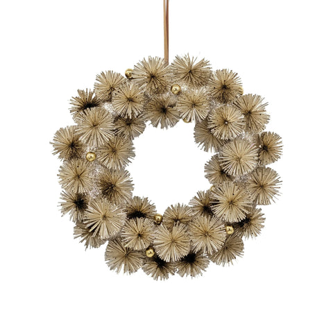 Bulk 4 Champagne Starburst Xmas Wreath 36x36x7cm In Australia - Darrahopens