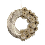 Bulk 4 Champagne Starburst Xmas Wreath 44x42x8cm In Australia - Darrahopens
