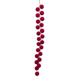 Bulk 12 Xmas Flocking Ball Garland 105cm In Australia - Darrahopens