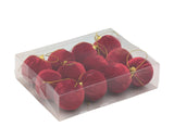 Bulk 24 Xmas Red Velvet Bauble d5cm pk12 In Australia - Darrahopens