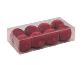 Bulk 24 Xmas Red Velvet Bauble d6cm pk8 In Australia - Darrahopens