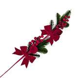 Bulk 24 Xmas Red Velvet Bauble Spray 65cm In Australia - Darrahopens