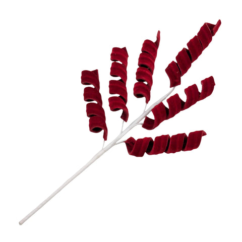 Bulk 24 Xmas Red Velvet Curly Spray 43cm In Australia - Darrahopens
