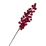 Bulk 24 Xmas Red Flocking Berry Pick 72cm In Australia - Darrahopens
