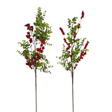 Bulk 24 Xmas Berry & Leaves Spray 74cm In Australia - Darrahopens