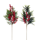 Bulk 12 Xmas Red Berry Pick 81cm 2 Asst In Australia - Darrahopens