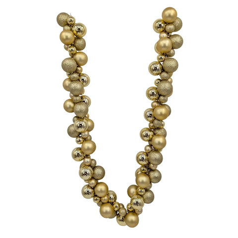 Bulk 4 Xmas Gold Bauble Garland 150cm In Australia - Darrahopens