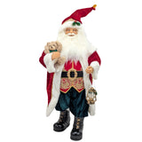 Bulk 2 Xmas Red Velvet Santa Claus 80cm In Australia - Darrahopens