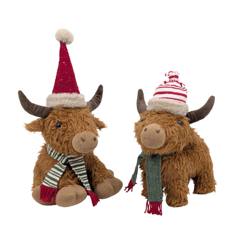 Bulk 6 Xmas Highland Cow 27x15x39cm 27x26x48cm 2 Asst In Australia - Darrahopens