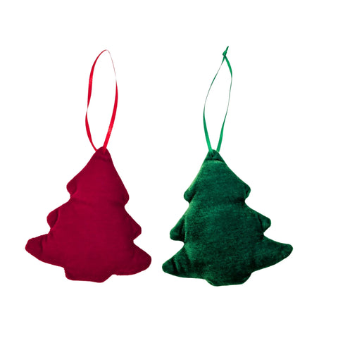 Bulk 24 The Velvet Christmas Hanging Tree Hanger 11cm 2 Asst In Australia - Darrahopens