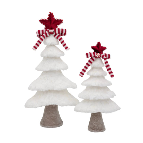 Bulk 6 Xmas Stripe & Snow Tree Lrg 24x11x45cm In Australia - Darrahopens