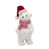 Bulk 4 Xmas Stripe & Snow Standing Bear 19x15x39cm In Australia - Darrahopens