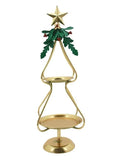 Bulk 4 Xmas Gold Metal Tray 2 Tier 20.5x20.5x61.5cm In Australia - Darrahopens