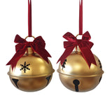 Bulk 12 Xmas Gold Bell Round 14x14x29cm 2 Asst In Australia - Darrahopens