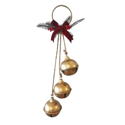 Bulk 8 Xmas Gold Bell Hanging Drop 24x10x57cm In Australia - Darrahopens