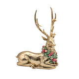 Bulk 3 Gold Reindeer Sitting 25.5x12x34.5cm In Australia - Darrahopens