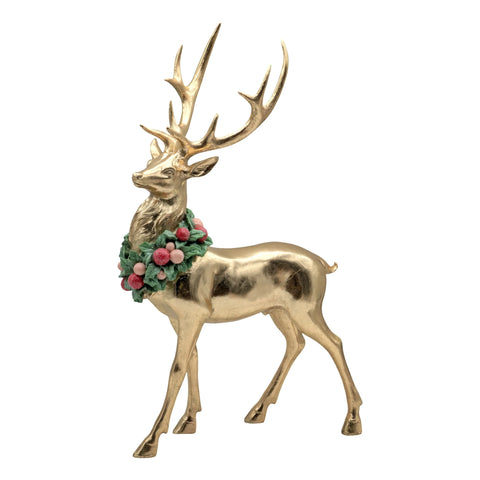 Bulk 3 Gold Reindeer Standing 28x14x45.5cm In Australia - Darrahopens