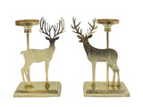 Bulk 8 Rustic Gold Metal Xmas Candle Holder 16.5/20x9x28cm 2 Asst In Australia - Darrahopens
