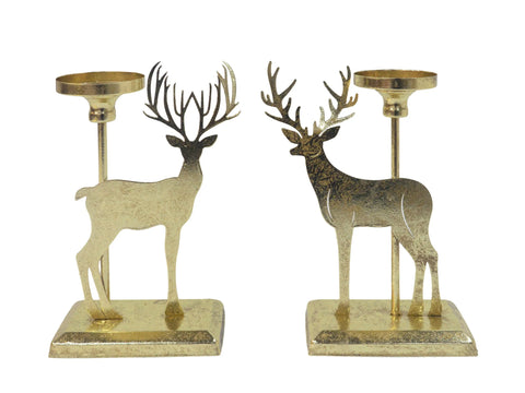 Bulk 8 Rustic Gold Metal Xmas Candle Holder 16.5/20x9x28cm 2 Asst In Australia - Darrahopens