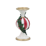 Bulk 4 Christmas Ball Candle Holder W Holly Leaf 12x12x25cm