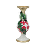 Bulk 4 Christmas Ball Candle Holder W Holly Leaf 12x12x30cm In Australia - Darrahopens