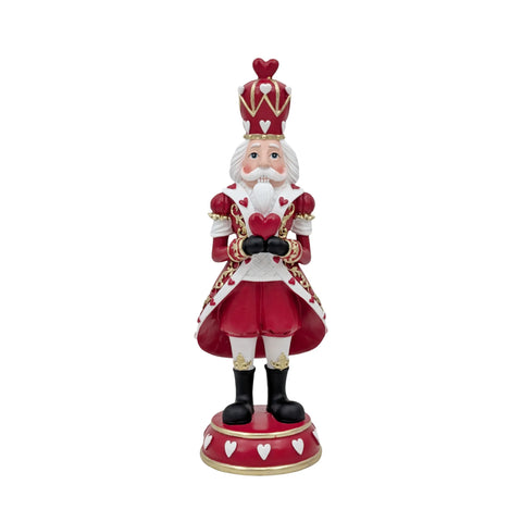 Bulk 4 Resin Heart Pattern Nutcracker 12.1x11.6x34.9cm In Australia - Darrahopens