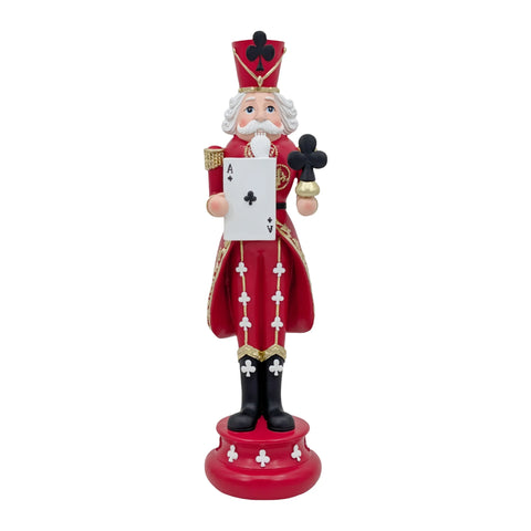 Bulk 4 Resin Ace Of Clubs nutcracker11.7x11.4x42.5cm In Australia - Darrahopens