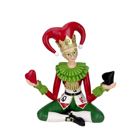 Bulk 4 Resin Sitting Card Suit Jester 26.5x15x32cm In Australia - Darrahopens
