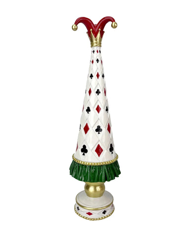 Bulk 4 Resin Jester Card Suit Tree Lrg 12x12x42.3cm In Australia - Darrahopens