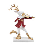 Bulk 6 Polyresin Xmas Reindeer Violinist 16.9x8x24cm In Australia - Darrahopens