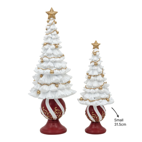 Bulk 6 Polyresin Xmas Tree Deco Sml 12.5x12.5x31.5cm In Australia - Darrahopens